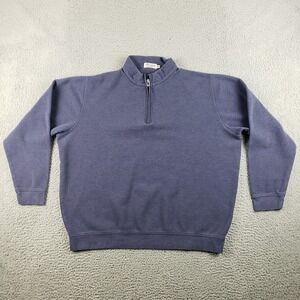 Peter Millar Crown Comfort Sweater Mens 2XL Blue Gray 1/4 Zip Pullover Fox News